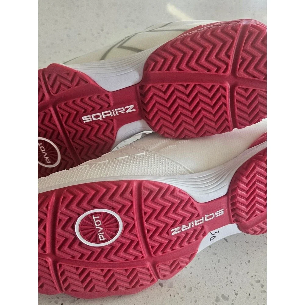 SQAIRZ Pickleball Women's White & Pink Court Shoes NEW